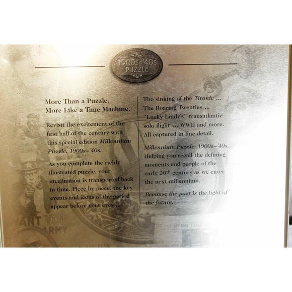 1900s-40s Millenium Puzzle in Tin Metal Box 1000 pcs Hasbro - Picture 8 of 8